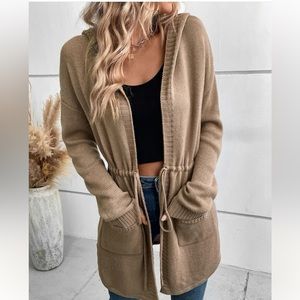 SHEIN drawstring waist cardigan. Size Large. Never worn